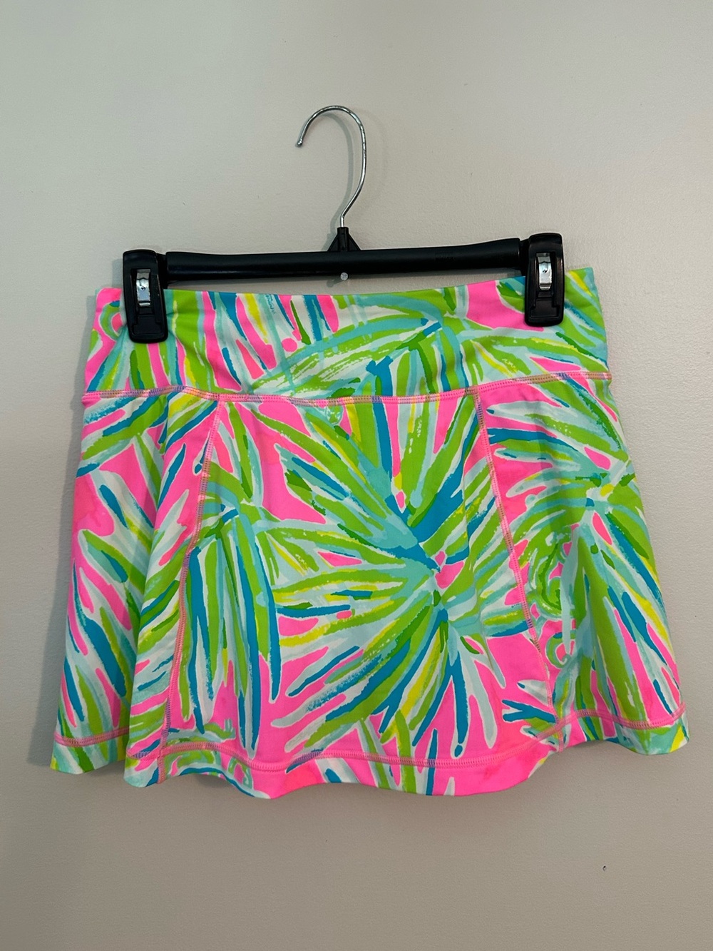 Lilly Pulitzer Luxletic Josephine Skirt Skort Pink Sunset Royal Lime Size XS